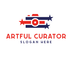 Stars Stripe Camera logo design