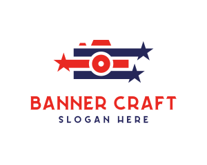 Stars Stripe Camera logo design