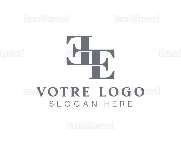 Professional Mirror Letter E Logo