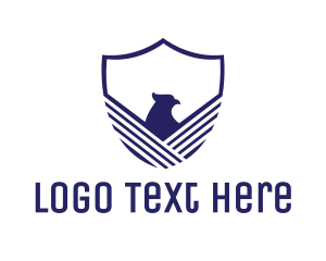 Blue And White - Blue Eagle Shield logo design