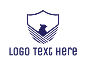Eagle - Blue Eagle Shield logo design