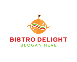 Fish Burger Restaurant  logo design