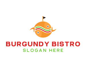 Fish Burger Restaurant  logo design