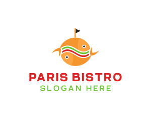 Fish Burger Restaurant  logo design