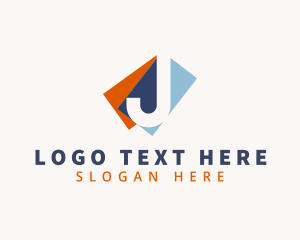 Letter J - Tile Flooring Interior Design logo design