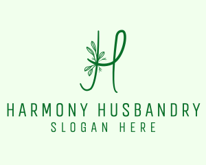 Natural Elegant Letter H logo design