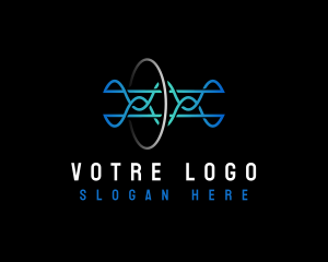 Laboratroy - Wave Frequency Technology logo design