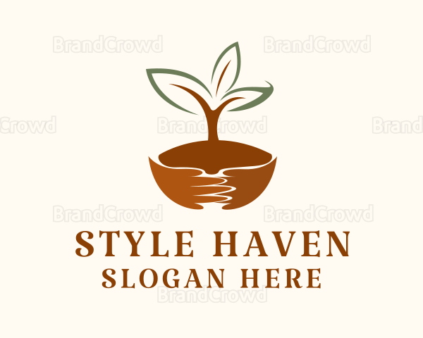 Soil Gardening Plant Logo