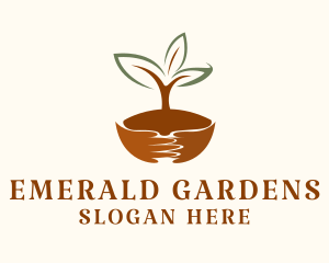 Soil Gardening Plant  logo design