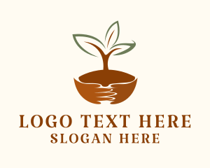 Seedling - Soil Gardening Plant logo design