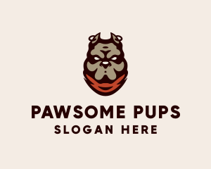 Tough Canine Pitbull  logo design