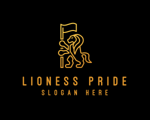 Golden Lion Flag logo design