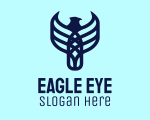 Blue Eagle Line Art logo design