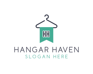 Hanger - Flag Laundry Hanger logo design