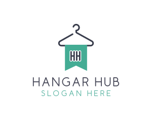 Flag Laundry Hanger logo design