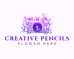 Flower Camera Photography logo design