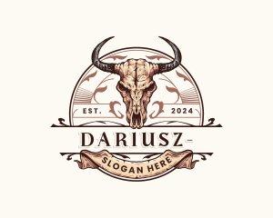 Texas - Bull Skull Horn logo design