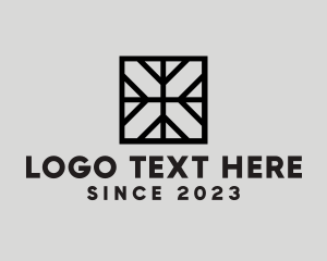 Hh - Square Frame Letter X logo design