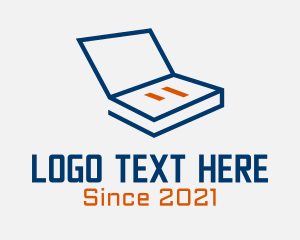 Distance Learning - Laptop Online Webinar logo design