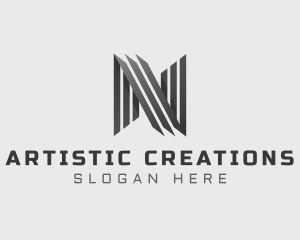 Creative - Creative Lines Advertising Letter N logo design
