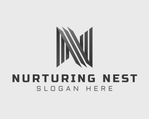 Creative Lines Advertising Letter N logo design