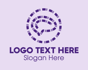 Imagination - Purple Brain Emblem logo design