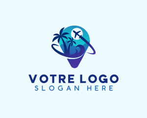 Airplane Travel Resort logo design