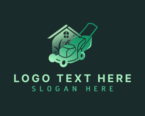 Home Lawn Mower logo design