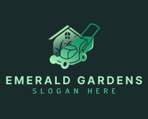 Home Lawn Mower logo design