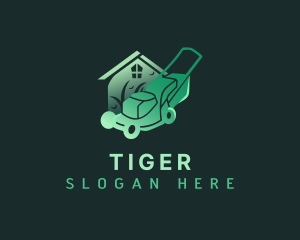 Eco - Home Lawn Mower logo design