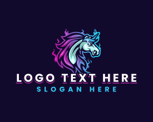 Character - Unicorn Stallion Streamer logo design