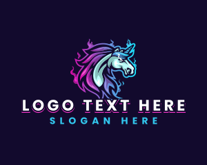 Lgbtqia - Unicorn Stallion Streamer logo design