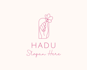 Treatment - Nature Flower Hand logo design