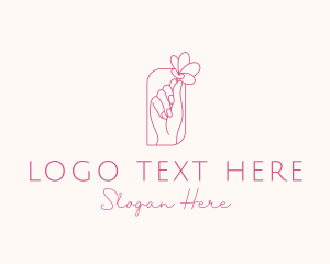 Classy - Nature Flower Hand logo design