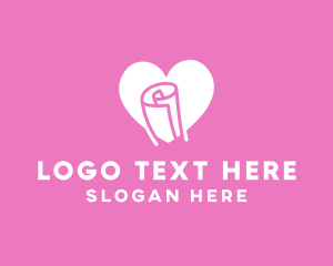 Couple - Lovely Message Paper logo design