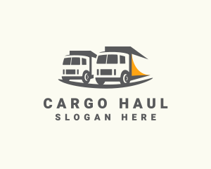 Loigistic Delivery Truck Transport logo design