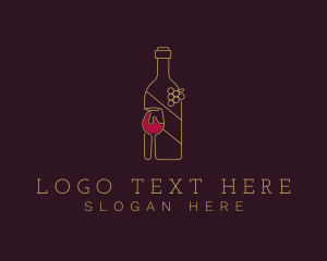 Sparkling Wine - Wine Liquor Drink logo design