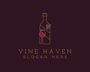 Wine Liquor Drink logo design