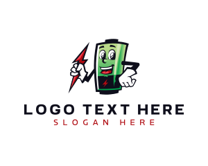 Character - Energy Battery Charge logo design