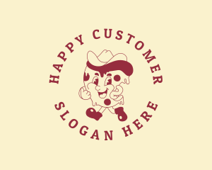 Happy Pizza Slice  logo design