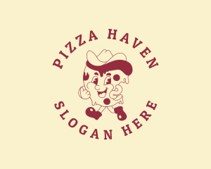 Pizzeria - Happy Pizza Slice logo design