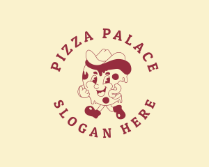 Pizza - Happy Pizza Slice logo design