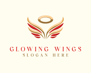 Angel Wing Halo  logo design