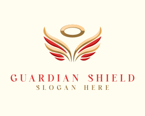 Guardian - Angel Wing Halo logo design