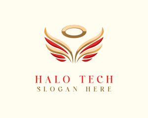 Halo - Angel Wing Halo logo design