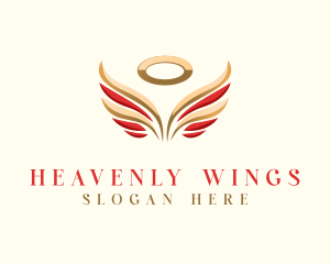 Angel Wing Halo  logo design