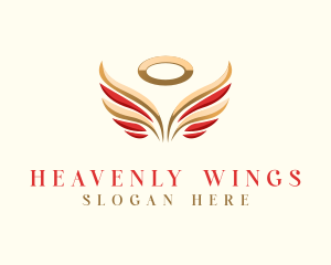 Angel - Angel Wing Halo logo design