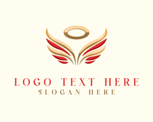 Angel - Angel Wing Halo logo design