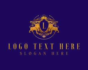 High End - Lion Royalty Monarchy logo design