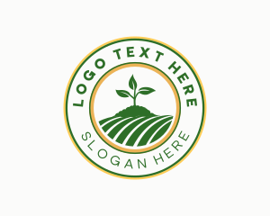 Herbal - Leaf Sprout Field logo design